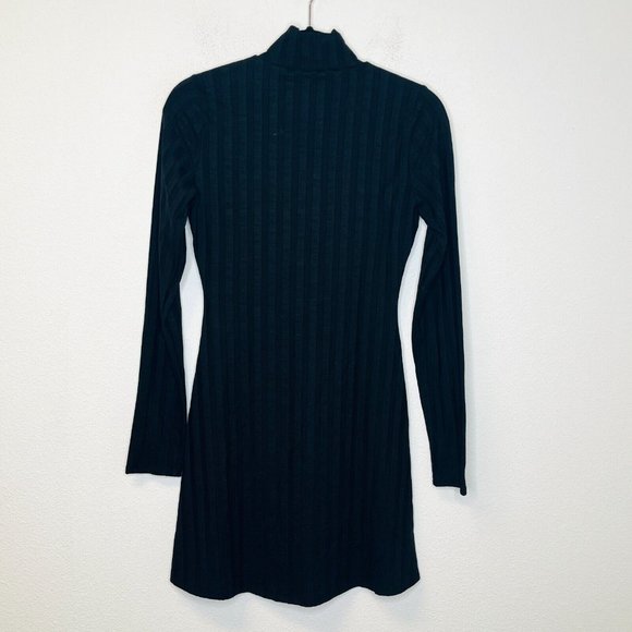 Reformation Black Ribbed Mini Dress - Picture 5 of 5